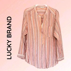 Lucky Brand Stretch Cotton Tunic Blouse